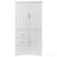 Armoire de rangement haute et large avec portes pour salle de bain / bureau, trois tiroirs, blanc-2138016036