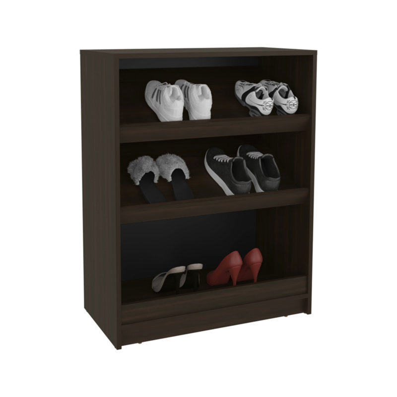 Shoe Rack, Bedroom, Modern 3-Tier Shoe Rack, Black