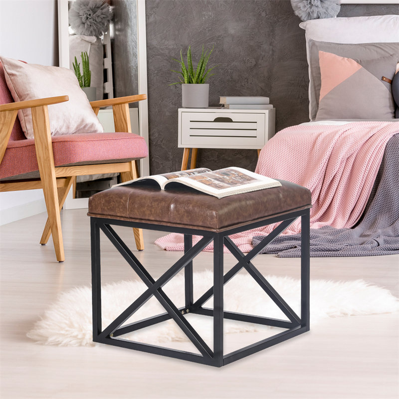 Wahneta Faux Leather Upholstered Bench