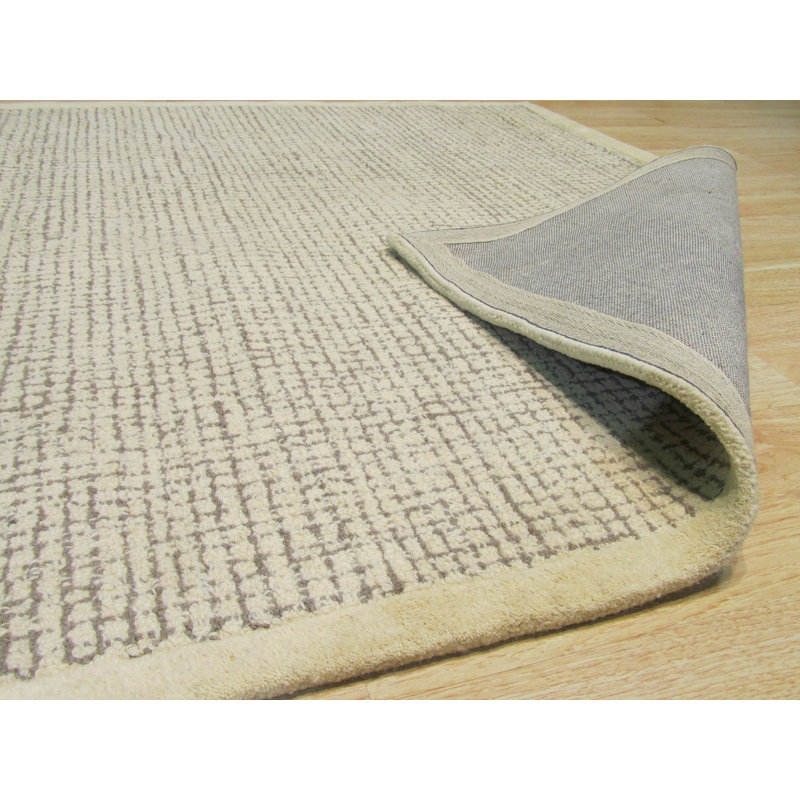 Hand Tufted Wool Geometric Area Rug, 8' x 10'