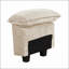 Causeuse de style moderne avec tissu moelleux en chenille taupe et tissu d'ameublement contemporain