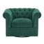 Fauteuil club pivotant rembourré Danyiel Chesterfield