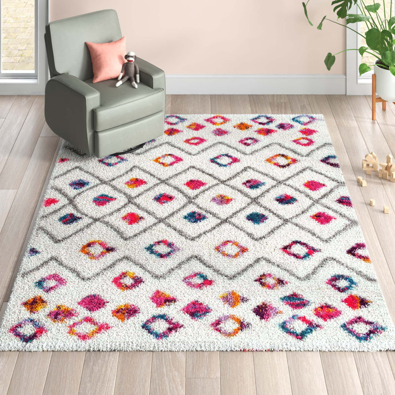 Abramson Moroccan Polypropylene Rug, Rectangle 5'3" x 7'6"