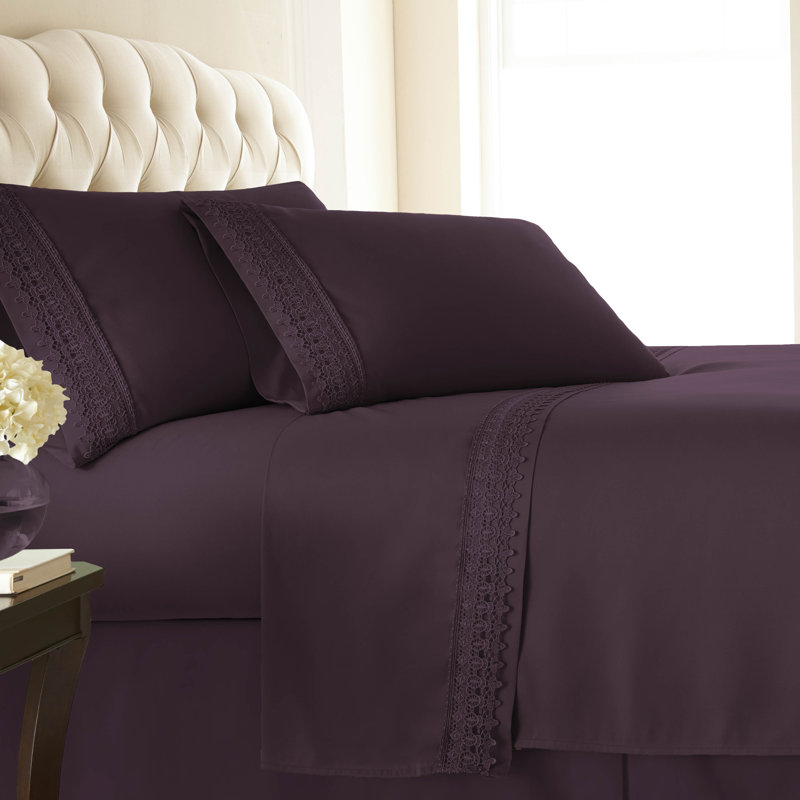 Ensemble de draps en microfibre Jaquil, Double, Mauve