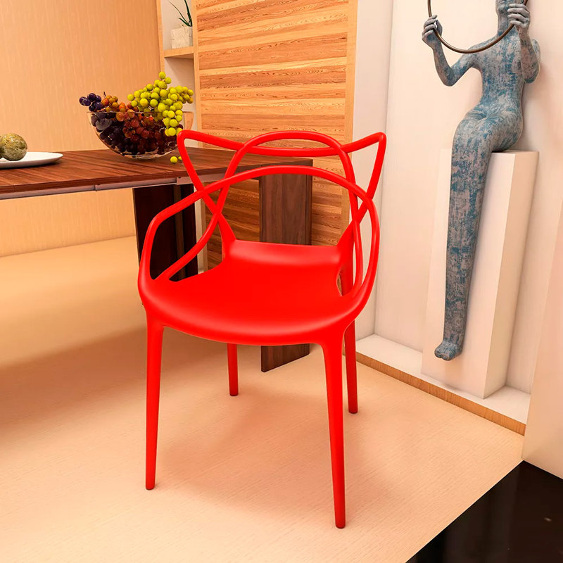 Fauteuil empilable Monte, 1, Rouge
