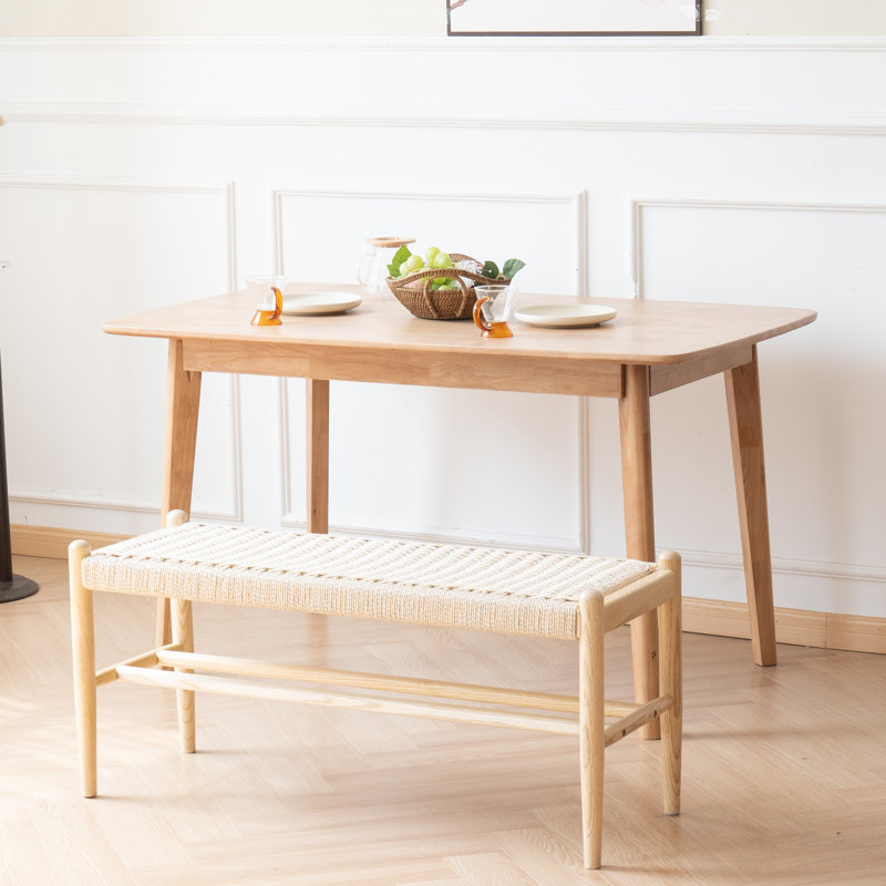 Banc en bois massif avec rangement pour chaussures Everill, Bois, H 16,9 po x l 39,4 po x P 14 po