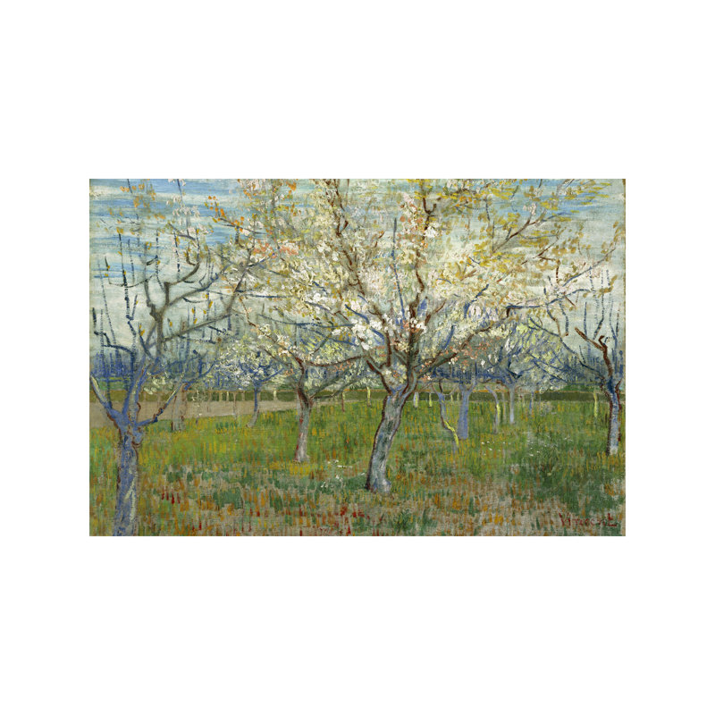 The Pink Orchard by Vincent Van Gogh - Painting on Canvas, 66.04 cm H x 45.72 cm W x 1.91 cm D, No Frame