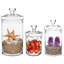 3 Piece Clear Indoor/Outdoor Glass Jar Set