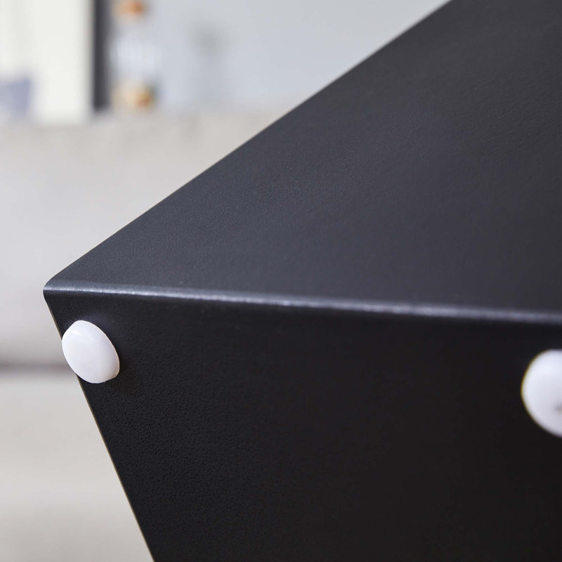 La table basse à deux étages détachable, Noir, Marbre, Blanc/Noir
