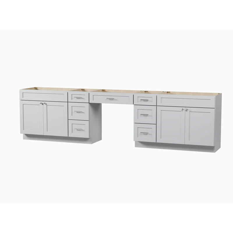 126 Base de meuble-lavabo double 126 seulement, Gris