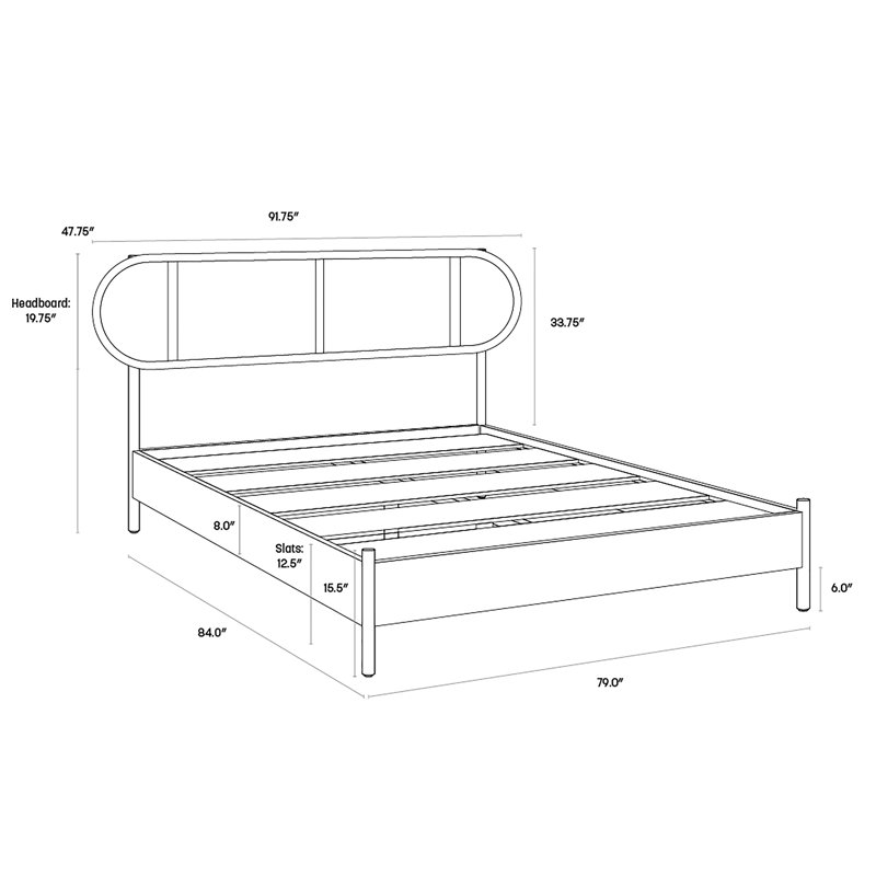 Bed, King, Black