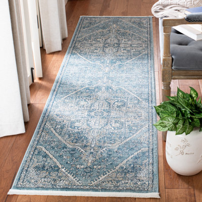 Tapis oriental bleu / gris Rumsey