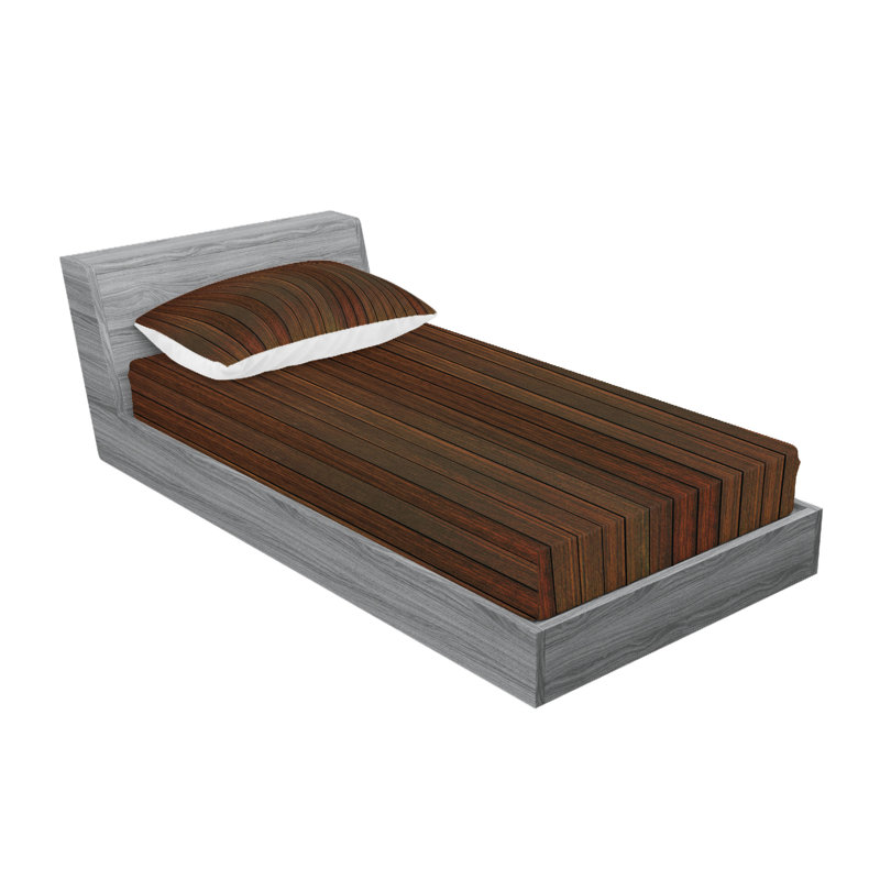 Drap-housse et coussin décoratif Ambesonne, Ensemble de draps-housses pour lit simple + 2 taie