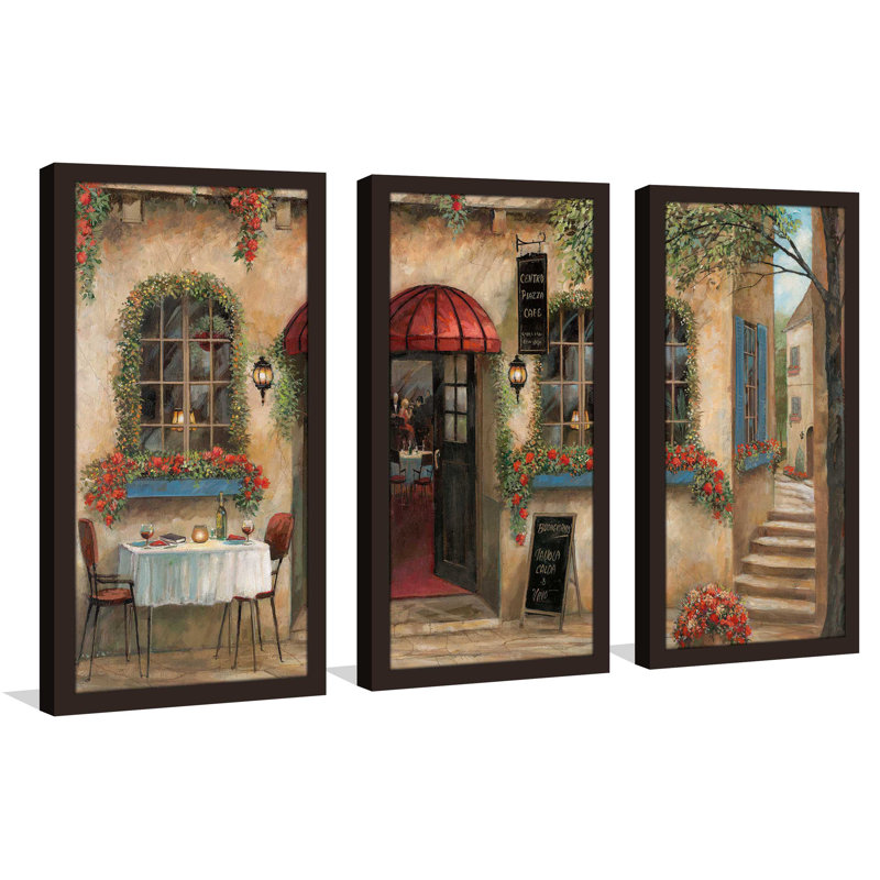 «Centro Piazza Cafe» - Cadre multi-pièces, L 40,5 po x H 25,5 po x P 1 po