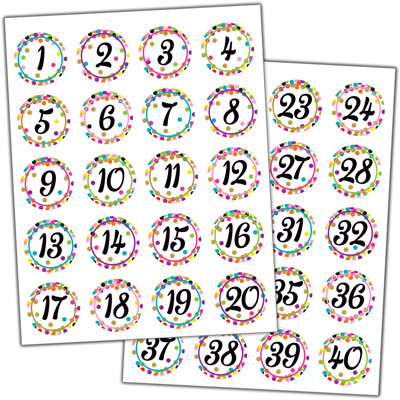 Modèle de numéro de confettis