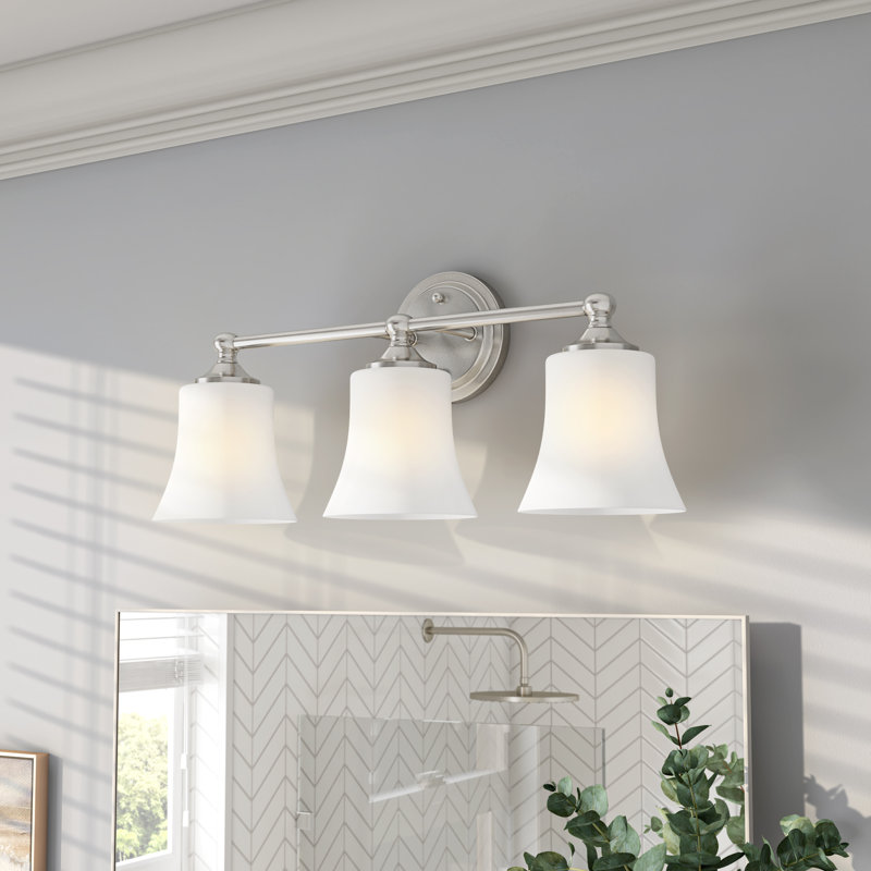 Alies Dimmable Vanity Light, Brushed Nickel, 3,  9.5'' H X 23'' W X 6.5'' D