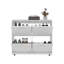 Étagère à chaussures 4 portes Opal avec plusieurs tablettes, rangement pour chaussures moderne, blanc