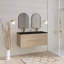 Ensemble de meuble-lavabo double 48 po avec comptoir en quartz 48 po