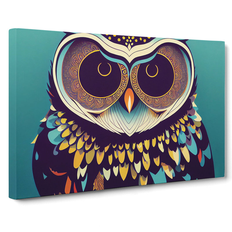 Radiant Owl - Wrapped Canvas