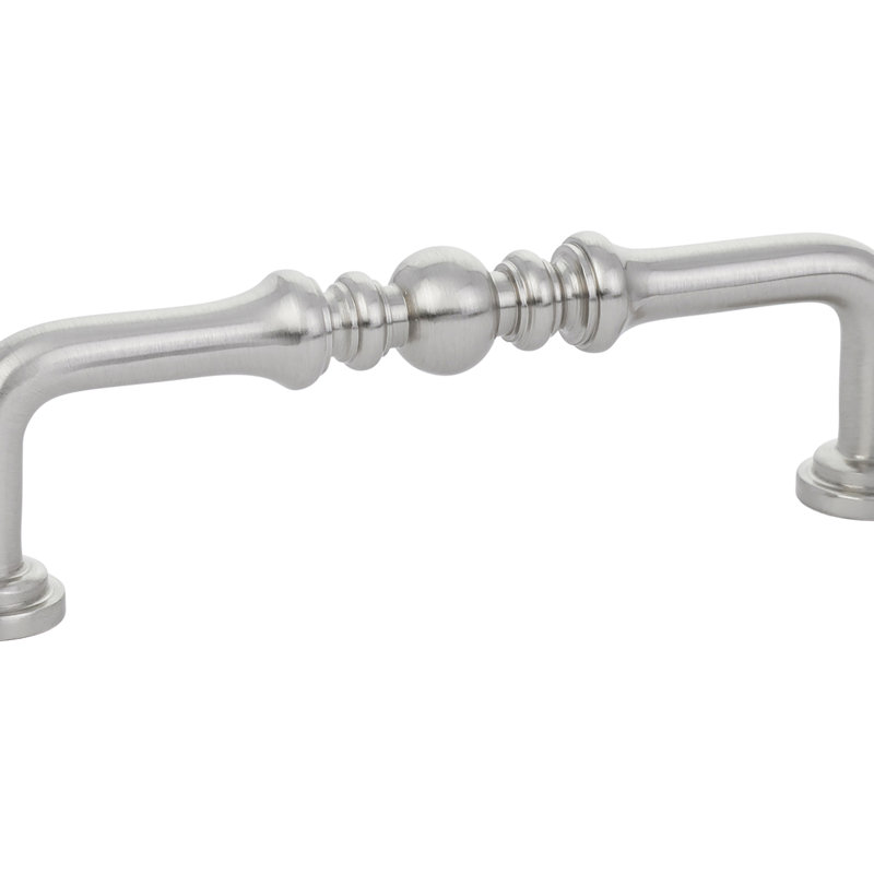 Spindle 6" Center to Center Bar Pull, Satin Nickel, 4"