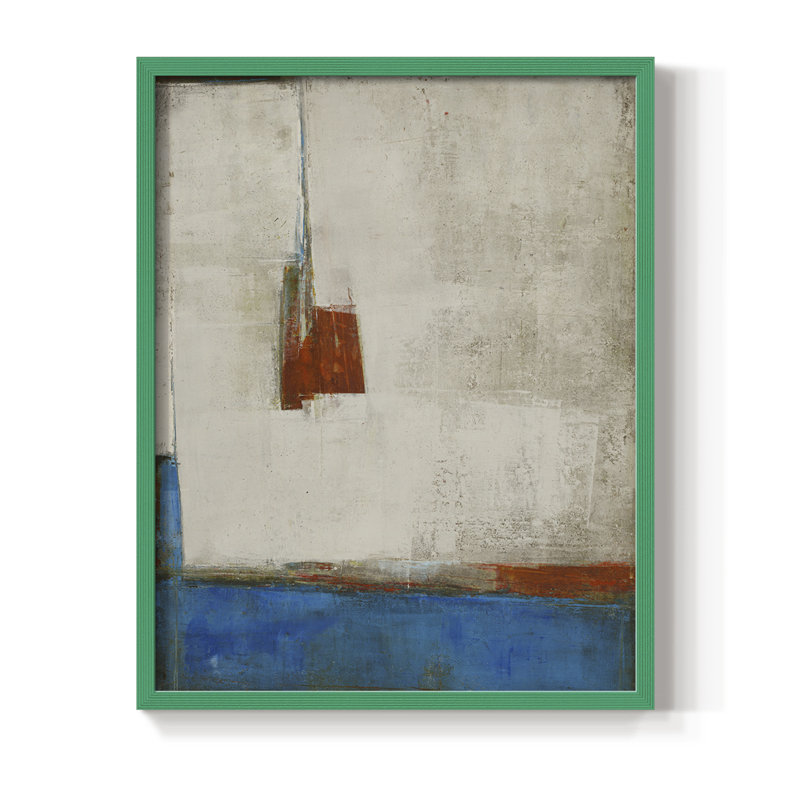 Take that Road Framed Print - Solid Wood, Green, 10" H x 8" W
