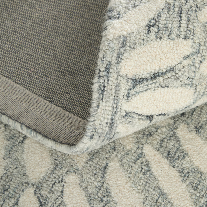Wallace Modern Floral & Botanical Gray Area Rug, Rectangle 2' x 3'