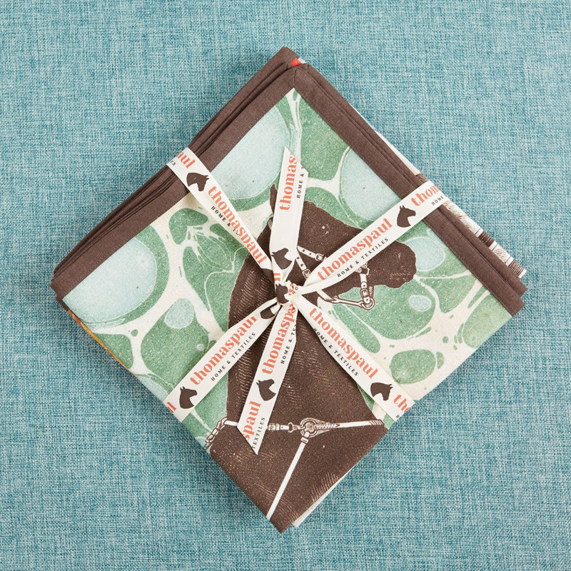 Cotton Blend Animal Print Square Napkin
