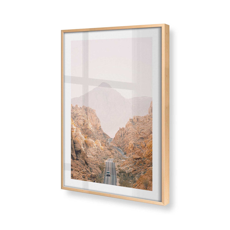 Impression de canyons ensoleillés, Érable brut encadré, H 37 po x l 25 po x P 1,25 po