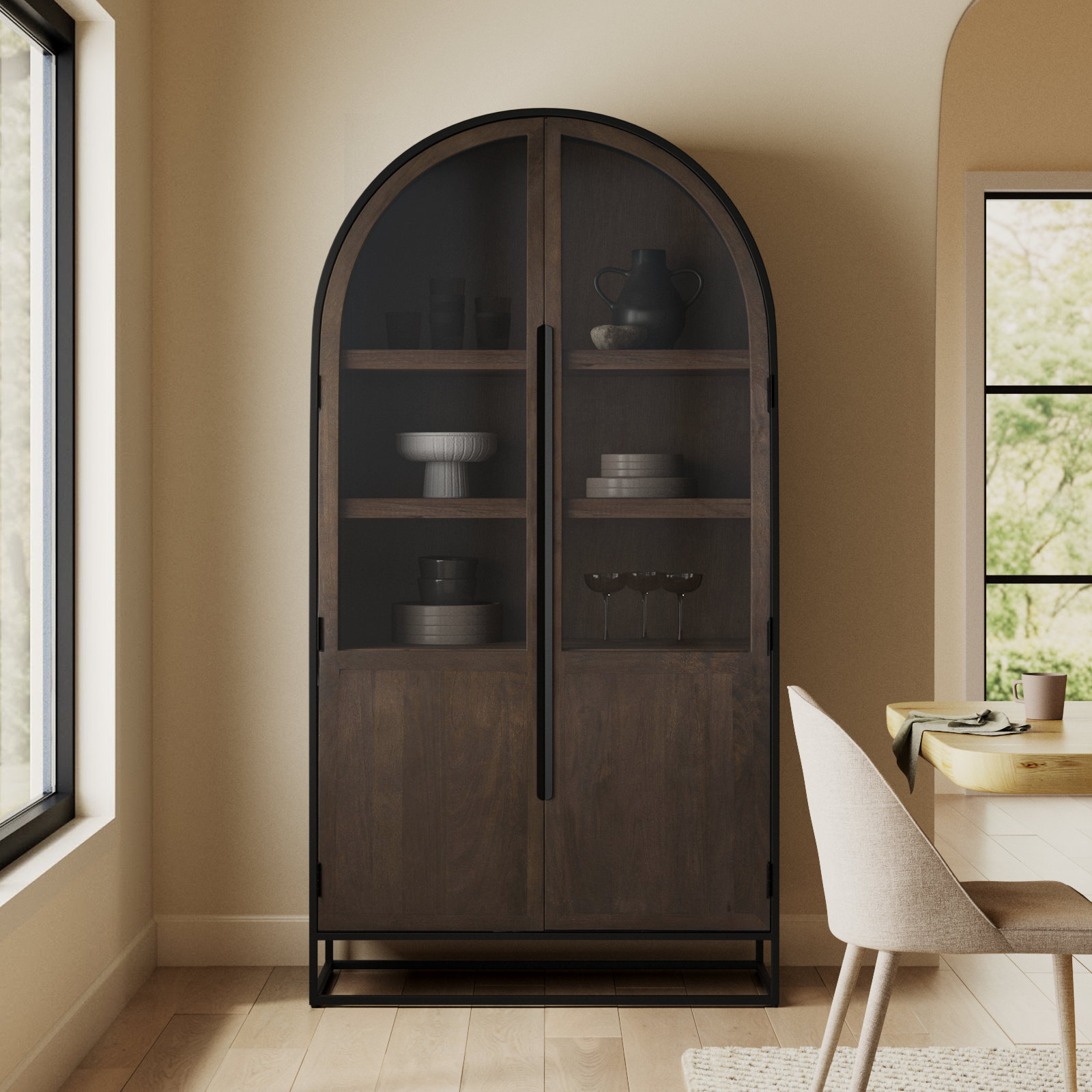 Clementine Mango Accent Cabinet, Dark Brown
