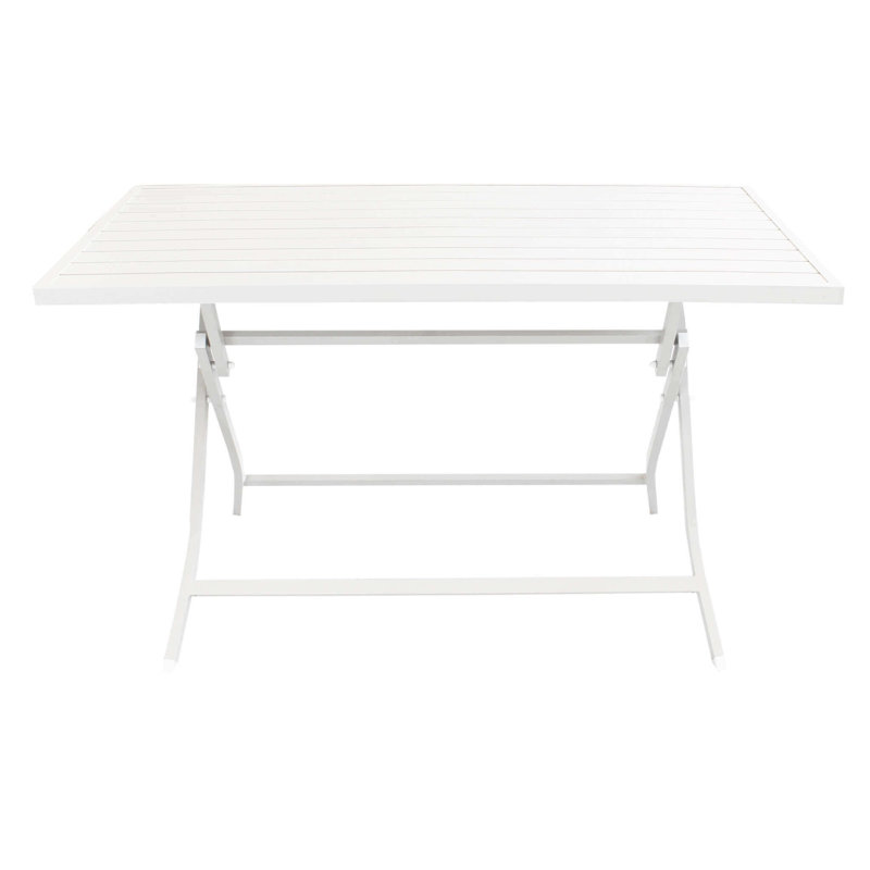 Angelos 130cm Rectangular Folding Table, 73cm H x 130cm L x 70cm W, White
