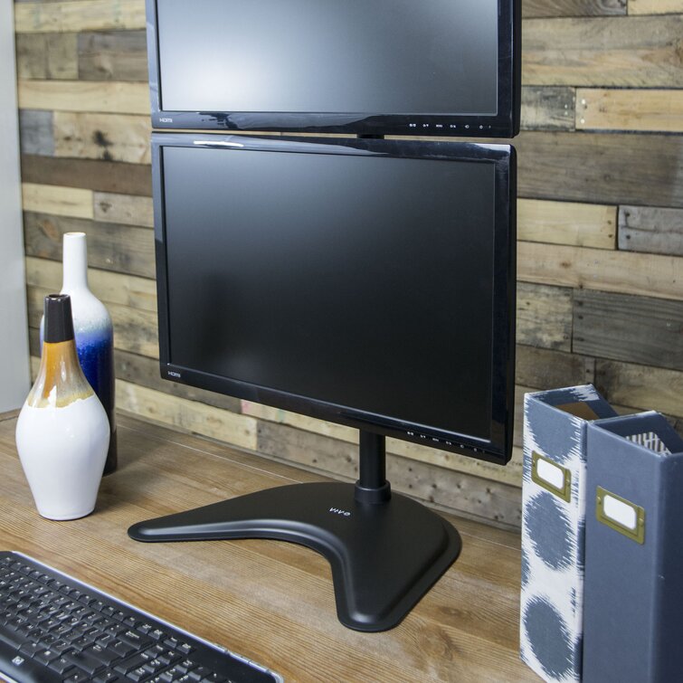 VIvo Dual Vertical Monitor Desk Stand Wayfair