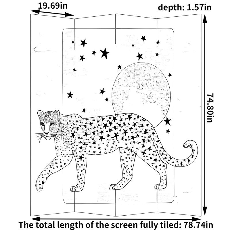 Lyke, 74.8" H x 78.74" W x 1.57" D