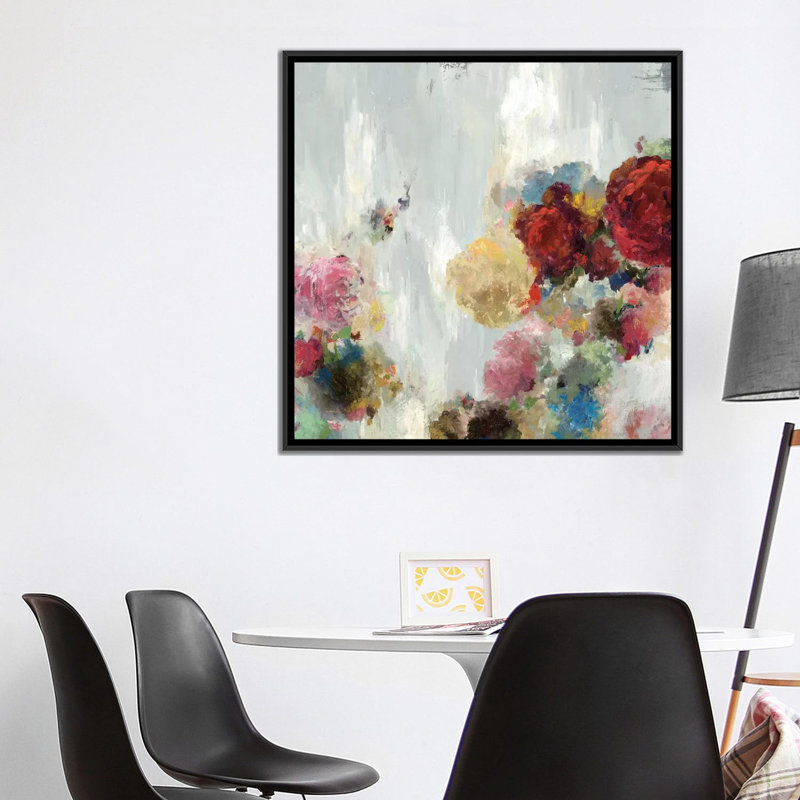 " Septembre II " by PI Galerie, 18" H x 18" W x 1.5" D, Black Framed Canvas, No Mat