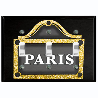 Plaque murale d'interrupteur à bascule Paris