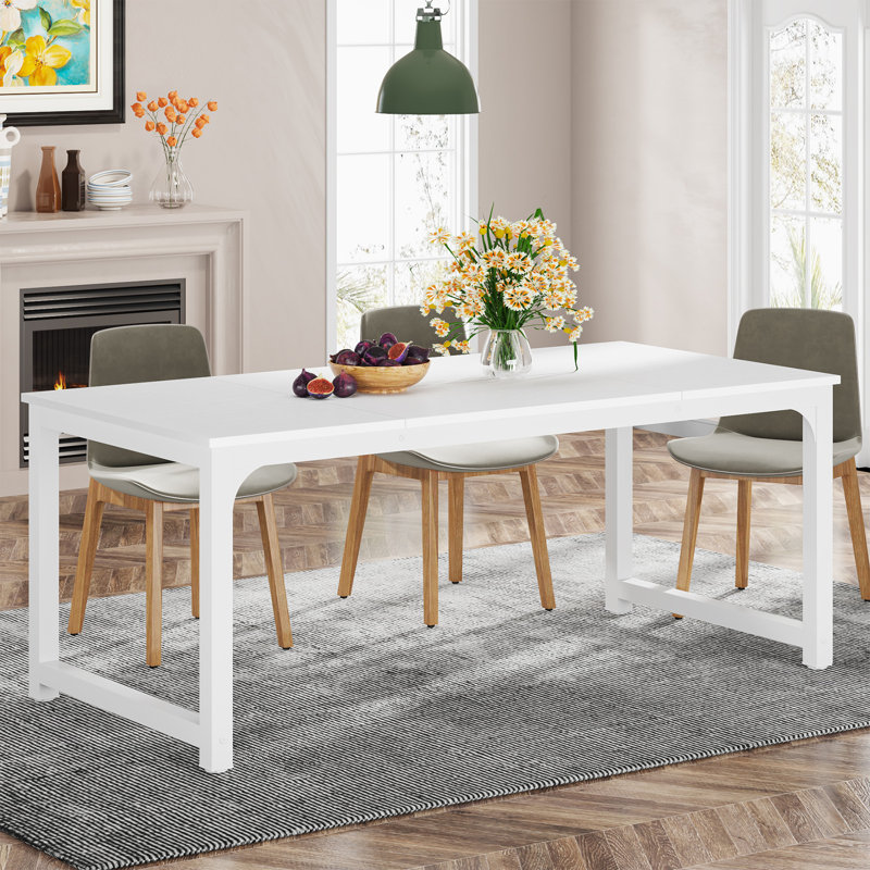 Dining Table, White, White