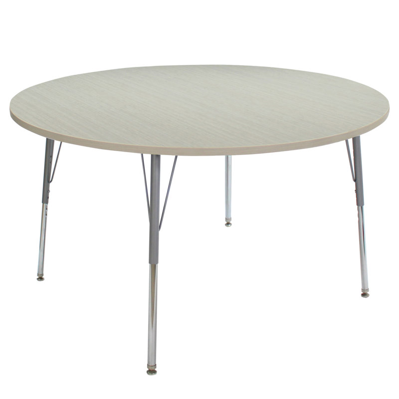 Table d'activité avec pieds réglables La Madera, Sable asiatique / argent, H 31,5 po x L 48 po x l 48 po