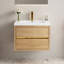 Bathroom 30" Vanity With Sink. Natural Oak . U-Shaped Storage Benefit. High Stone Resin Counter. Quiet Soft Close Drawer Activity. Simple Installation Form. 24V15-30No For Fascination. Value.