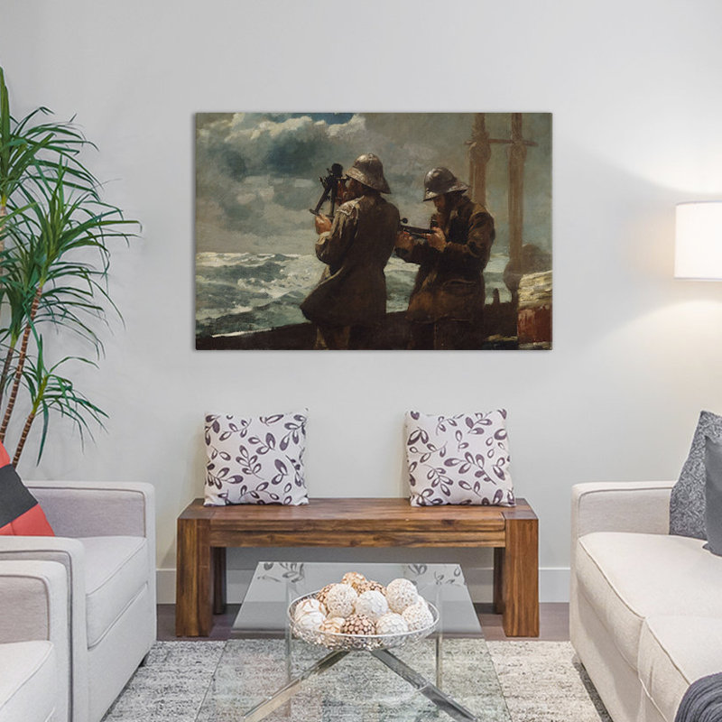 «Eight Bells» par Winslow Homer - impression sur toile tendue, H 18 po x l 26 po x P 1,5 po, Toile tendue, Pas de tapis