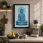 Buddha in Blue Light Minimalist - Wrapped Canvas-283819360-283819383