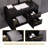 35'' Floating Bathroom Vanity with Sink, Modern Black Bathroom Vanities with Sintered Stone Countertop, Wall-mounted Bathroom Cabinet with 2 Doors and 2 Drawers, Black