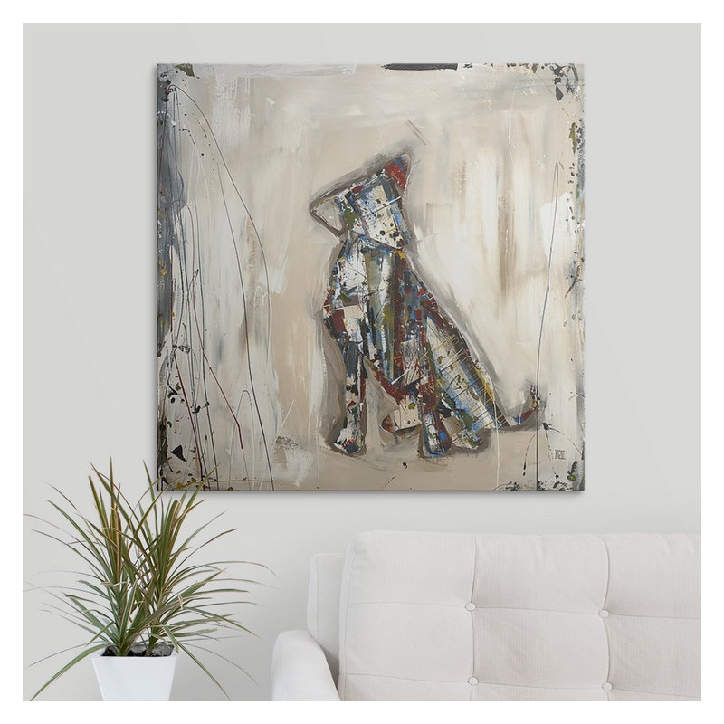 «Pup» par Mollyemma, reproduction d'art, H 30 po x l 30 po x P 1,5 po, Toile