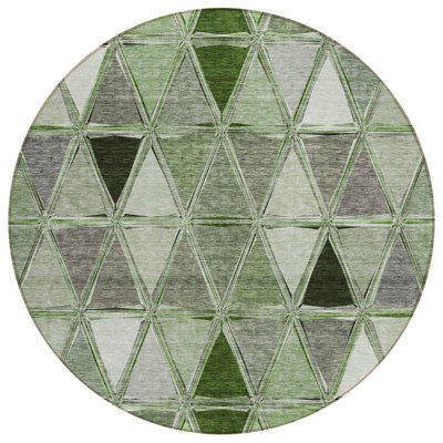 Wigburg Washable Geometric Indoor / Outdoor Rug