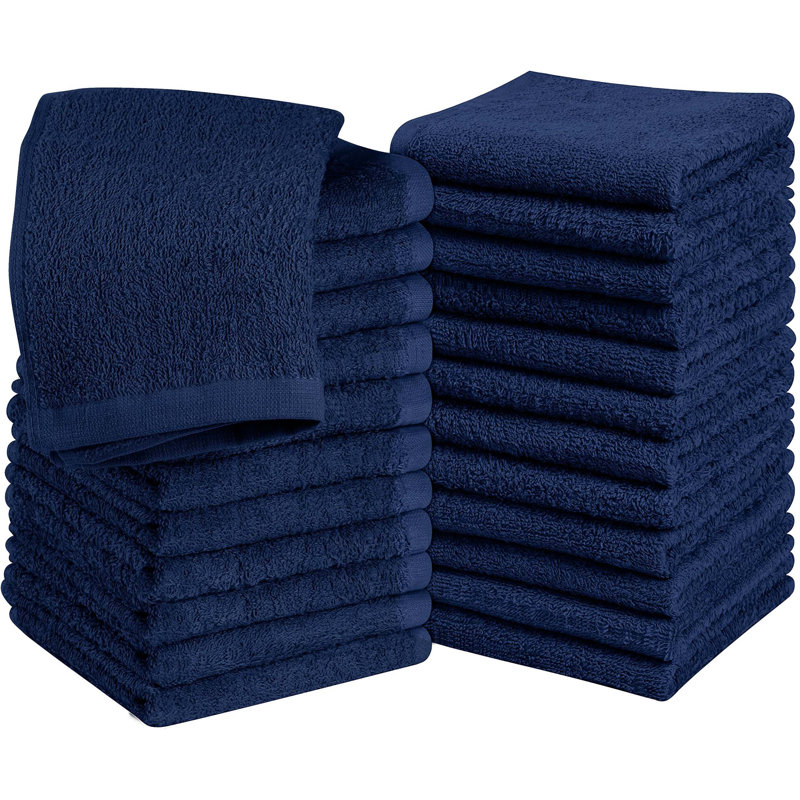 100% Cotton Fingertip Towel, Navy