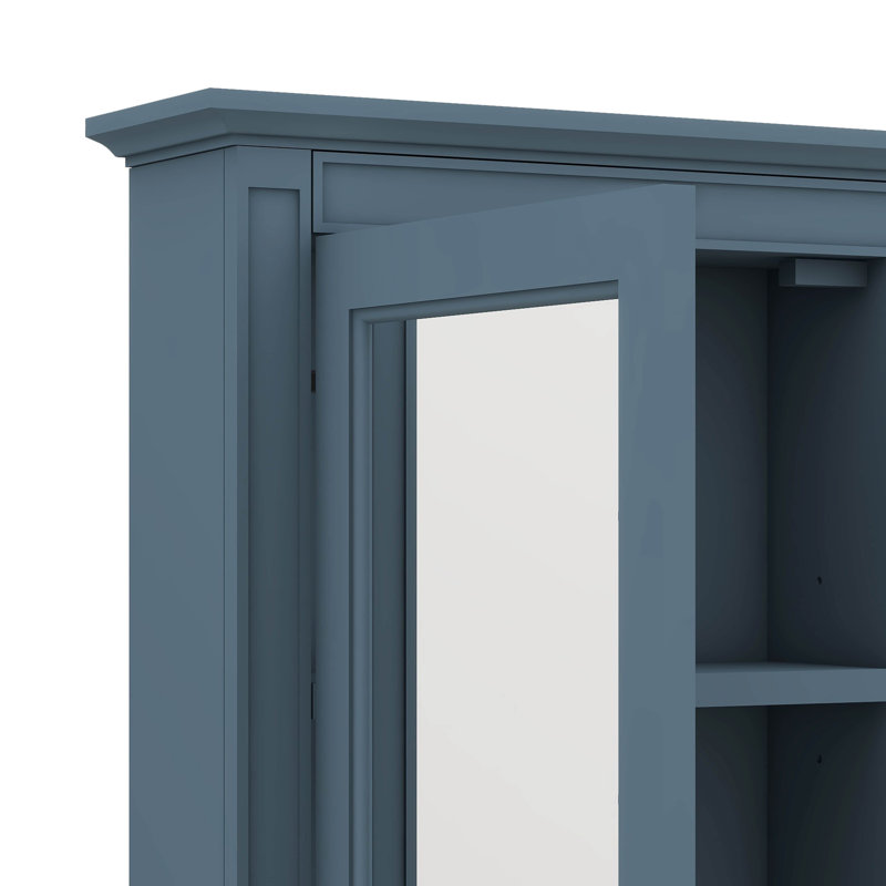 Armoire de rangement murale pour salle de bain, armoire à pharmacie 30 po x 28 po avec porte miroir et tablette interne réglable