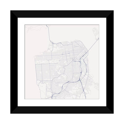 « san francisco chaussée », impression sur toile tendue en mauve
