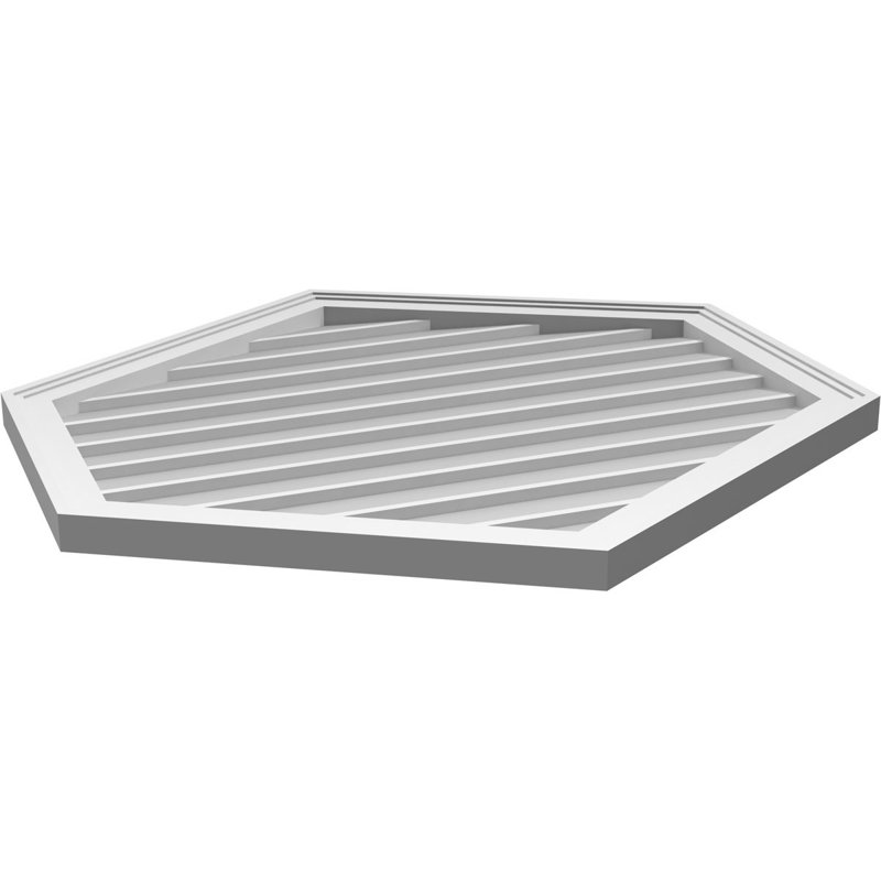 Ventilé vertical à pignon vertical 7/12 po, H 34 po x l 34 po x P 1,5 po