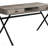 Contemporary Beige Laminate Computer Desk With Storage Drawers And Black Metal Frame, Ideal For Home Office And Small Spaces.-929121817