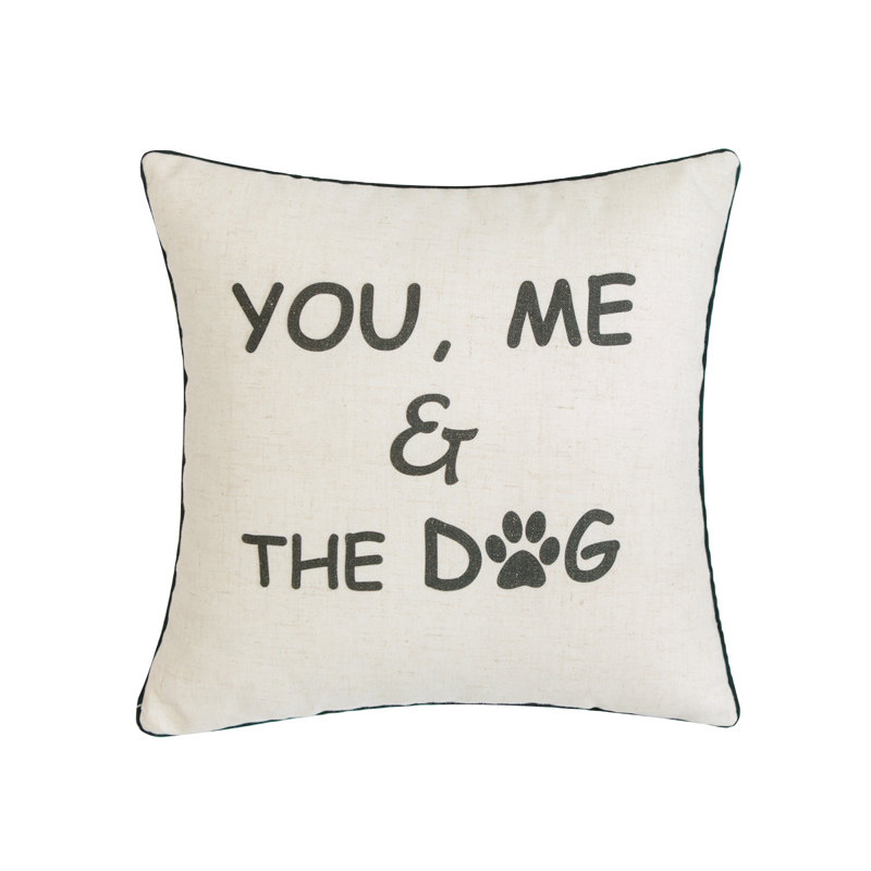 You Me And The Dog With Insert Pillow, Polyester