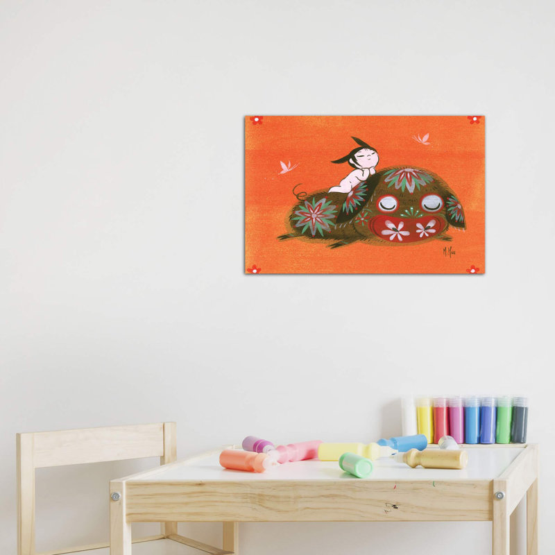 «Piggy Smile» par Martin Hsu - reproduction d'art sur toile, Toile tendue, Pas de tapis, H 18 po x l 26 po x P 1,5 po
