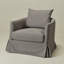 Fauteuil demi-tonneau pivotant rembourré de 32 po de largeur-287866803